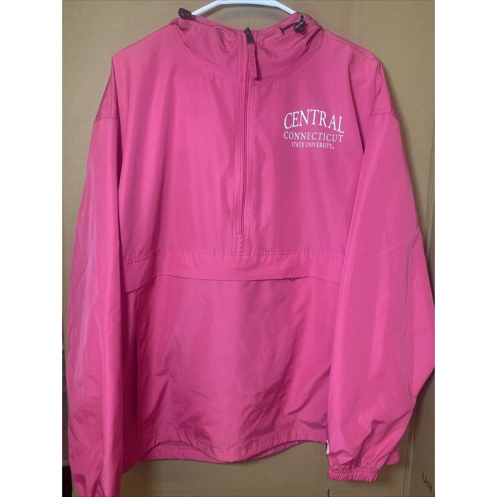 CCSU Central Connecticut State University Champion Womens Large Pink Windbreaker